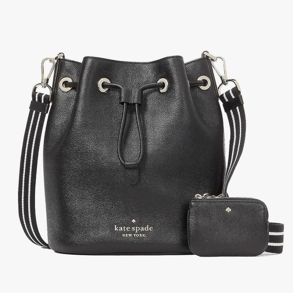Kate Spade Black Drawstring Shoulder Bag NWT